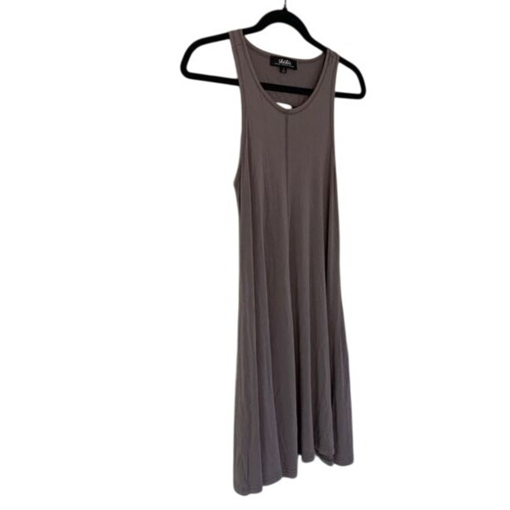 Lulus Gray Sleeveless Tank Dress Cutout‎ Back Casual Summer Mini Small